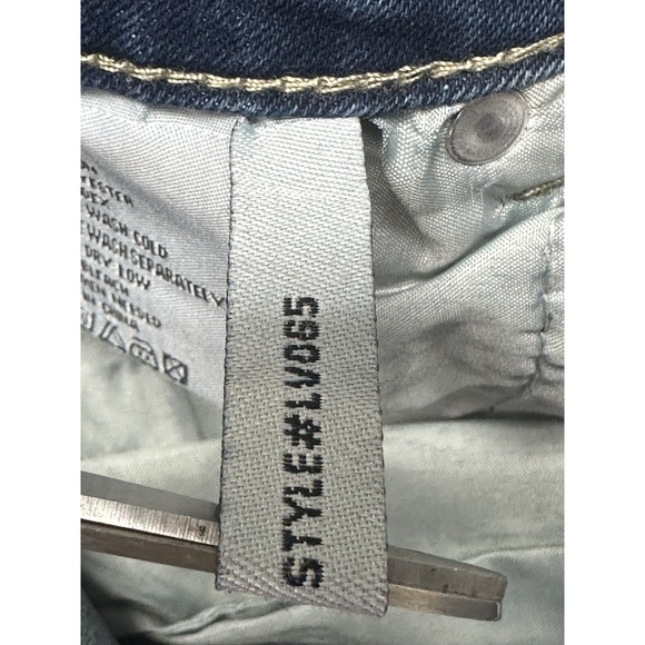 LEV Jeans Casual Boot Cut Flare Mid Rise Dark Wash Blue Juniors 11 29 x 31 NEW - Picture 8 of 12